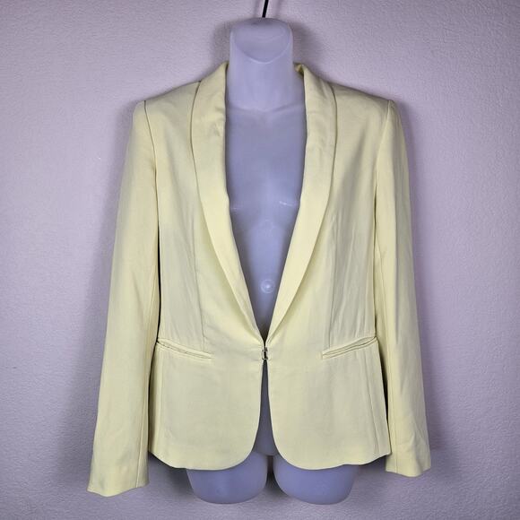 Rag & Bone Tuxedo Blazer Jacket Womens 2 XS Crepe Yellow Formal Career Coastal - Picture 15 of 16